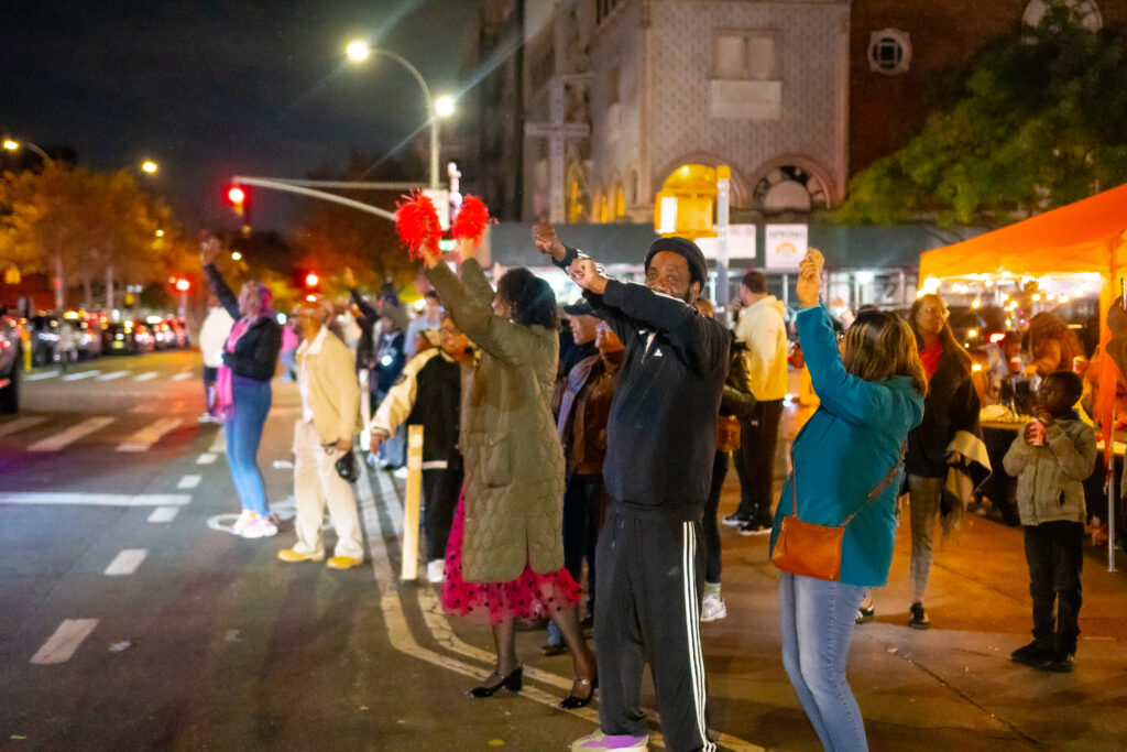 Crowds at Harlem Holiday Lights